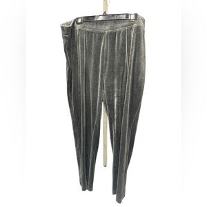 Zenergy by Chico's Charcoal‎ Velour Elastic Waist Pants
